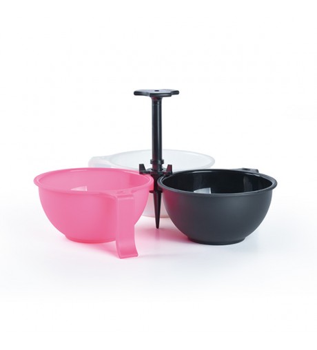 Set Bowls de tinte 235 ml. con soporte Comfort Kit de Bifull.